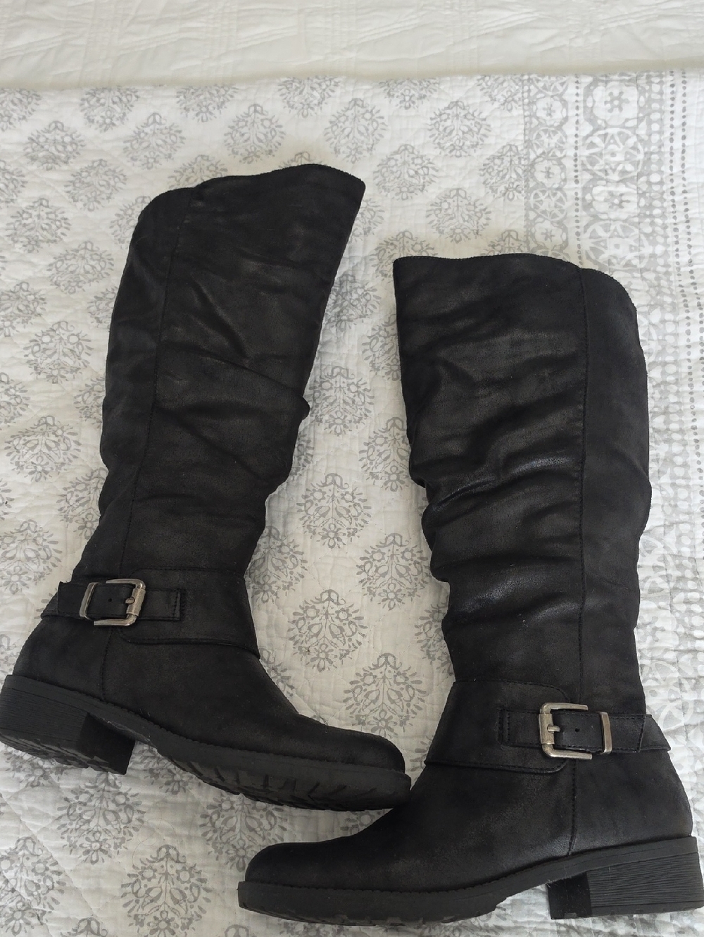 Limelight Black Over-the-Knee Buckle Boots